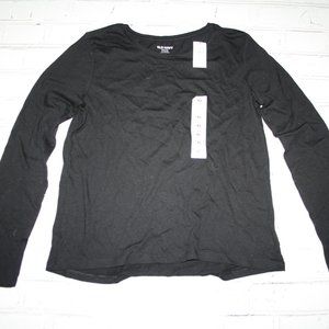 🖤 Black Long Sleeve Tee – NWT – Girls XL